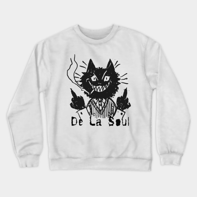 de la soul and the bad cat Crewneck Sweatshirt by vero ngotak